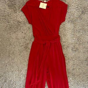 Red Women's Jumpsuit - Size L NWT